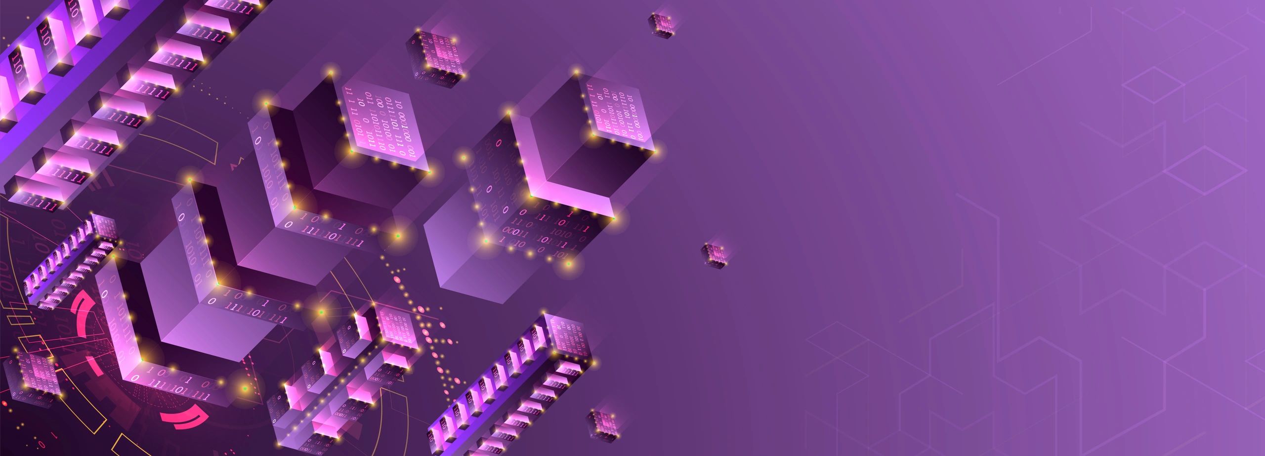 Isometric data network illustration