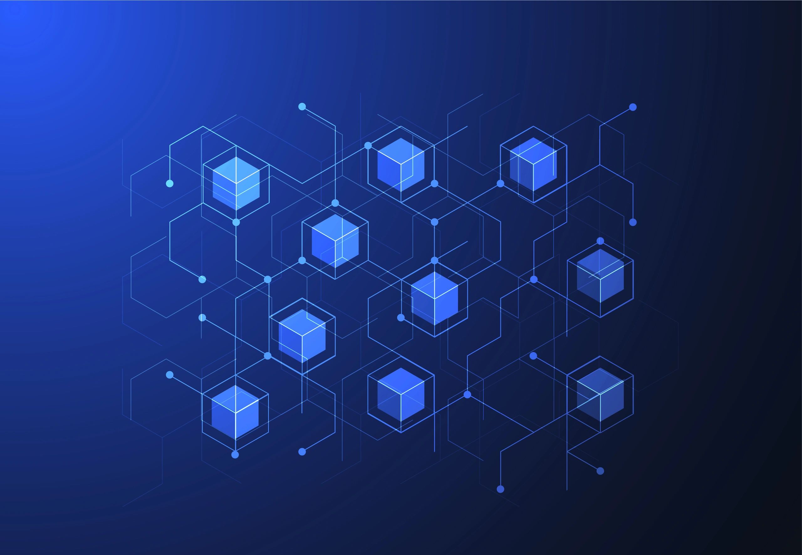 Abstract blockchain network illustration