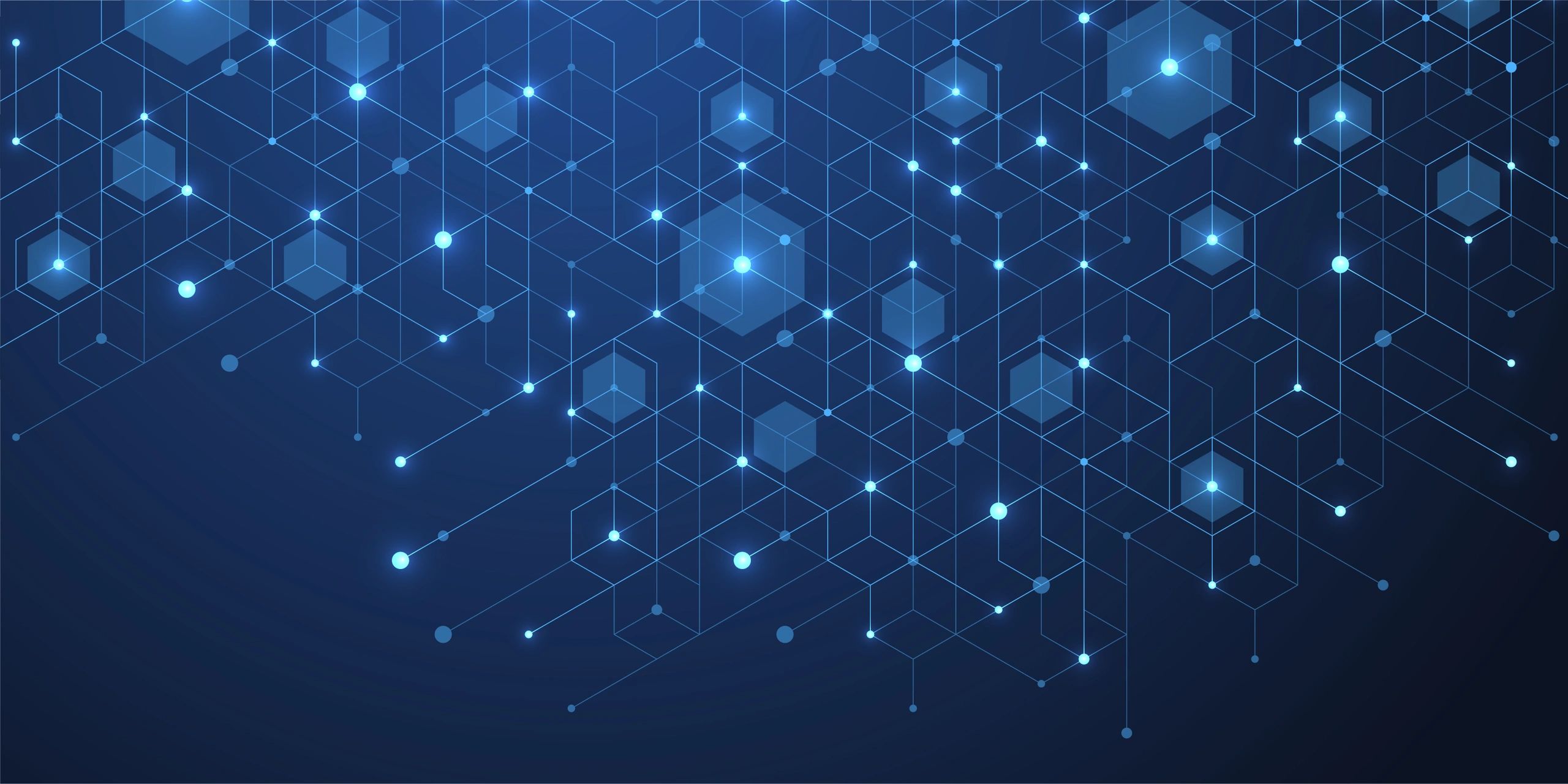 Abstract blockchain network illustration